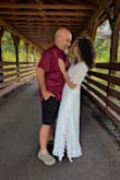This dress was so comfy and beautiful! I bought it for our save the date photos and it was perfect! The material is so soft and it just flows down your body so nicely. - Hope G.