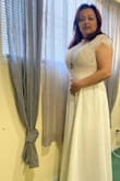 The dress is beautiful, I love the fabric, the length was too long I had to fix it but after that, I was very happy. - Roxanna C.