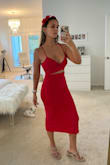 This dress fit and felt perfect. Loved the quality of the fabric. If you're short like me, the straps might be a bit long but it's an easy fix. Otherwise no complaints! - Giselle D.