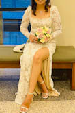 I love every detail of the dress.It fits perfectly.Simply elegant. - Joan A.