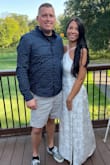 Fit so perfectly and comfortably and true to size. Has adjustable straps! The print is so pretty the leaves shimmer with a light champagne color in the light. Perfect dress for a rehearsal dinner, bridal shower or really any event! Would highly recommend! - Kaitlynn K.