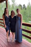 It's a bit shorter on me because of my height but that's the versatility of it. The dress works for someone short or tall. - Jen P.