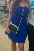 Not long and not short. I love this dress so much I got it in lavender as well. Measurements are correct. It's a little tight in the rib area but I think my ribs are just larger than average - Jennifer H.