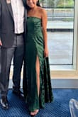 I felt so stinking pretty! I had to get it hemmed but other than that, it fit perfectly. & the green is such a gorgeous color, received a ton of compliments! Get the dress!! - Ashley N.