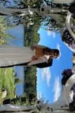 I bought this for my second wedding held outside at my house. I used the fitting guide and was a bit nervous about the small but it fit perfectly. I have long arms and the sleeves came to my wrists. The day was about 70 degrees which was perfect and the length was great, it came down to my toes but then I wore cowboy boots. With heels it's perfect. For the price tag, I couldn't have asked for a more elegant dress. Everyone was astounded that it cost less than 100$! - Carol G.