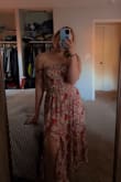 This is a great casual dress. The arm slots are smaller than expected but overall it's comfortable and flattering. - Darien B.