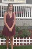 The dress looked really pretty and the material was quite comfortable. I ordered a S but it was a little too big for me because the shoulder straps were too long based on the size. - Vivian S.
