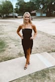 I loved this dress so much!! It arrived on time and fit perfectly. The material is great. I definitely recommend! - Ally H.