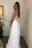 I fell in love with this gown the moment I saw it on the site. This gown looks like a thousand bucks and my friends was all shocked to find out how much I paid for this. This is so beautiful, classy and elegant. Can't wait to wear this on my destination wedding. It's a little big on me though and really long, needs to bring this to be altered. I ordered XS but I still find it a bit big. I probably should had order XXS - Audi L.