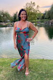 Dress was perfect for wedding I attended! Had to wear double sided tape for underneath the breast, but not everyone may have to. - Trisha J.