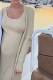Bought this set in all three colors for my pregnancy. I sized up to a medium to accommodate my growing belly and it fit perfectly and has some stretch to it as well. - Katy H.