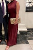 Okay, so I saw this dress and immediately knew I wanted it. It was so perfect for a wedding. The material was so silky and the fit was perfect. Definitely a great choice!! Also paired perfectly with this cute clutch from Lulus!! - Rachel E.