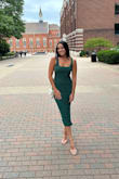 I received a lot of compliments on the color and style of this dress at a recent wedding I went to! The dress is super comfortable and flattering! - Natalie I.