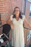 Love this dress and I got so many compliments at my bridal shower. I'm normally a 1XL but the XL fit fine. Neckline required a lower coverage bra but was also just enough cleavage without showing too much. Not see through either which was nice. - Amanda G.