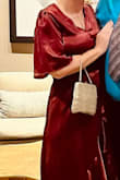 Absolutely beautiful, elegant dress. Amazing, especially for the price point! The waist is a little snug with zero give, but I wouldn't change the size. The belt/sash only had one loop; two would've been helpful to keep it level around the waist. - Carrie S.