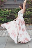Perfect dress for an engagement shoot. While we were taking photos, I got compliments from people about the dress. Material was exactly what I was looking for. It did not need to get tailored with my heels on. - Antoinette P.