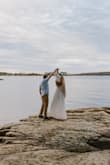 This dress was so gorgeous and flowy, it was perfect for our engagement pictures and i felt so beautiful in it! - Kelly G.