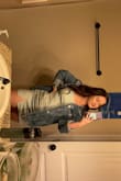 The fit was perfect. It was a little short but I'm also short so it works out. It was light and comfy. Perfect for dressing up or dressing down!! I only have a pic of me in this jean jacket but you get it. - Katie C.