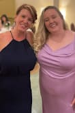 This was a beautiful dress & fit perfectly! It was flattering & easy to dance in. When i sat down, the slit was very high on my thigh but if you like to show some leg then you'll love this midi! - Loren M.