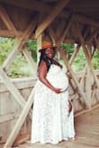 I loved this dress. It was perfect for my maternity shoot. The only thing I wish I did differently is get the straps adjusted so that my stick on bra didnt keep showing since it kept sliding down I'm assuming due to the bodysuit. Other than that it was perfect and the material was good quality - Charlene J.