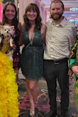 This dress was perfect for my first Vegas trip in a while! I wore it with a Misses Kisses bra (hence the crazy cleavage) and used fashion tape to secure it, though it probably would've looked fine (just different) without a bra. It definitely needs fashion tape to keep it in place, with or without a bra. - Nicole D.