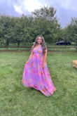 Thats my second dress I got here with Lulus. I got my wedding dress here as  well and I just love my dresses! I usually wear size 6 BUT I got the size 4 and its fits perfectly! I did not had to do anything else with my dress. For my wedding dress was size 4 as well so I already knew what size to pick. It's very long, so we I got my actual size which is (6) it's would be big and I would need to do some adjustments! Everybody was in love with my dress so do I ! Beautiful! - Steffany Q.