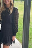 This is a beautiful dress but please size down. I always wear a S in Lulus but I had inches of extra material in the waistline, shoulders and bust. I wish I would have ordered a size smaller but due to time constraints couldn't exchange for a smaller size. - Heather K.