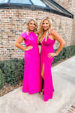 I ordered this dress for a friends formal wedding and it was absolutely perfect! I was worried it would be too short but it fit just right! Considering ordering the black one too!  Highly recommend! - Heather R.