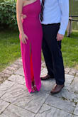 I loved this dress it's super comfortable material and very flattering. The color is gorgeous too!! - Brenna B.