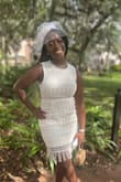 Fit just right! A little tight in the bust but going up a size would have made it too big everywhere else. - Melanie B.