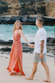 This dress was perfect for my engagement photo session on the beach in Oahu! Even when the dress got wet at the bottom, it still looked great. Im small-chested and since the dress is relatively backless, sticky boobs were the perfect fix! - Caitlyn F.