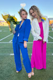 My daughter needed something classy for homecoming court and this blue suit was PERFECT! The pants were very true to size. The blazer/jacket was a little long in the arms but we just rolled the sleeves up a little. Would def recommend it! Can be dressed up or down a little! Love! - Amy H.