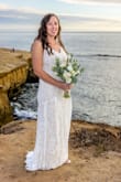 Decided to get married last minute. This dress came right in time. It was a little big around my waist but fit my hips and bust perfectly. I'm 5'9" and I was worried it wouldn't be long enough, but it was perfect. - Amber M.