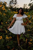 I did order a medium but I am usually a size small, I was just unsure because with dresses it's always a hit or miss. I got it altered and if I got a small it would've been a perfect size. Used it for my senior pictures. - Gisele G.