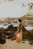 This cover-up is stunning!! I am very sensitive to itchy fabrics and this piece is super soft, I love it. So flattering for my maternity photoshoot! - Kelsey W.