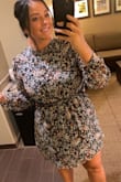So cute and classy! Comfortable to dance in and great length! I have a larger bottom half and have to worry about it being short in the back but this dress fit perfectly! - Brook H.