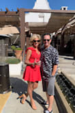 I bought this dress to wear in Napa, I felt very cute in it! I loved the color. It does wrinkle easily but nothing a quick iron wouldn't fix. - Gina H.