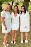 I got soooo many compliments on this dress! I am on the smaller chest size so wore a lace bralette and it worked out perfectly. The material is amazing and the dress is high quality. Won't be disappointed with this dress!! - Courtney R.