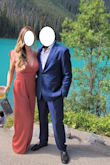 I wore this to a fall wedding and felt stunning.  The right strap fell down a lot so I had to use garment tape to keep it in place.  the material is beautiful and fits perfect.  I probably could have ordered a small but since I am tall I did not want to risk losing length. - Pamela M.