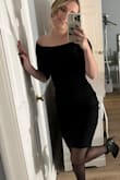 I bought this dress for my mans police ceremony. It is so classy and the length is perfect. I will keep this in my closet as the essential black dress every women needs!! 10/10 - Franny F.