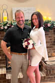 Bought this dress for my intimate living room elopement. It was perfect. I felt sexy yet elegant and beautiful. I bought both the xs and the small. Both worked but preferred the xs. If you have a problem with midsection&. Go up in size cuz it hides nothing. - Erica K.