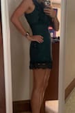 Loved this dress, fit perfectly and was very flattering. I was worried it would be too short due to my height and leg length but it was perfect, finger tip length. - Heather B.