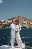 The perfect dress to celebrate our 20-year wedding vow renewal, sailing Mykonos with family. The dress traveled (15 hours) perfectly. 67 years old (err young) and I would recommend for any age - Connie K.