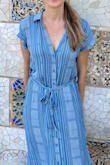 Absolutely love it! Effortlessly looks stylish. The fit is slightly loose so an XS fits perfectly whereas I'd typically go for a S. The fabric is light and comfortable for warm weather. I've worn this touristing around Barcelona and wine tasting - it works for lots of occasions and is very packable! The color is beautiful and the fit is flattering. - Laura W.