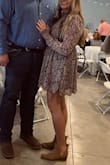 I wore this dress to a fall wedding and it was absolutely perfect for the weather. I received so many compliments on it. There is so much stretch in the top I could have sized down but needed the size I purchased for the length. - Morgan T.