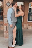Wore this dress for a wedding and got so many compliments. The color and fit are perfect and so flattering, very easy to dance in. Only complaint is that the zipper gets stuck at the seam so I needed someone to help zip it up. - Caroline D.