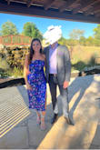 This was such a fun dress to wear! I wore it to a wedding and got a ton of compliments. The colors are so vibrant and pretty, the possibilities to accessorize were endless. The slit was a great length and the fabric fit my curves well. The only thing I didn't love about the fit, which other reviews will also point out, is how much fabric there is at the chest, but I'm also not very busty. 

Also, don't expect to wear this dress again. It was lovely for the few hours I got in it but already the fabric is tearing. - Vittoria D.