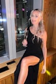 I bought this dress for a gala event and I had so many compliments. I'm 5'9 and 128 pounds, purchased a small and it fits perfectly well. I could have used one more inch for very high heels but the length was totally fine for the shoes I had on. Fabric is thick and stretchy so very comfortable. I highly recommend this dress! - Karine B.