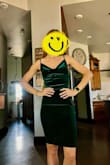 This dress was perfect. Fit was great. Material was warm enough, but not too warm. Length was great and it doesn't slide up easily. - Jailyn B.