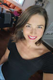 Really cute and simple black top/bodysuit. The sleeves stay in place well. - Kelsey L.